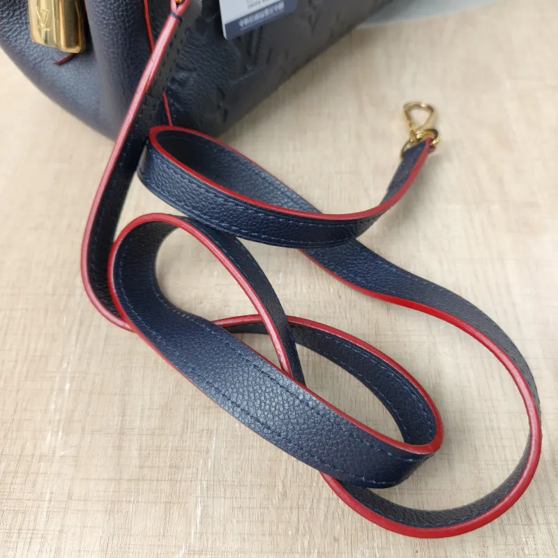 Louis Vuitton Top Handle Bag Montaigne Blue Calfskin 25 × 10 × 20 cm — detail view 3 of 12