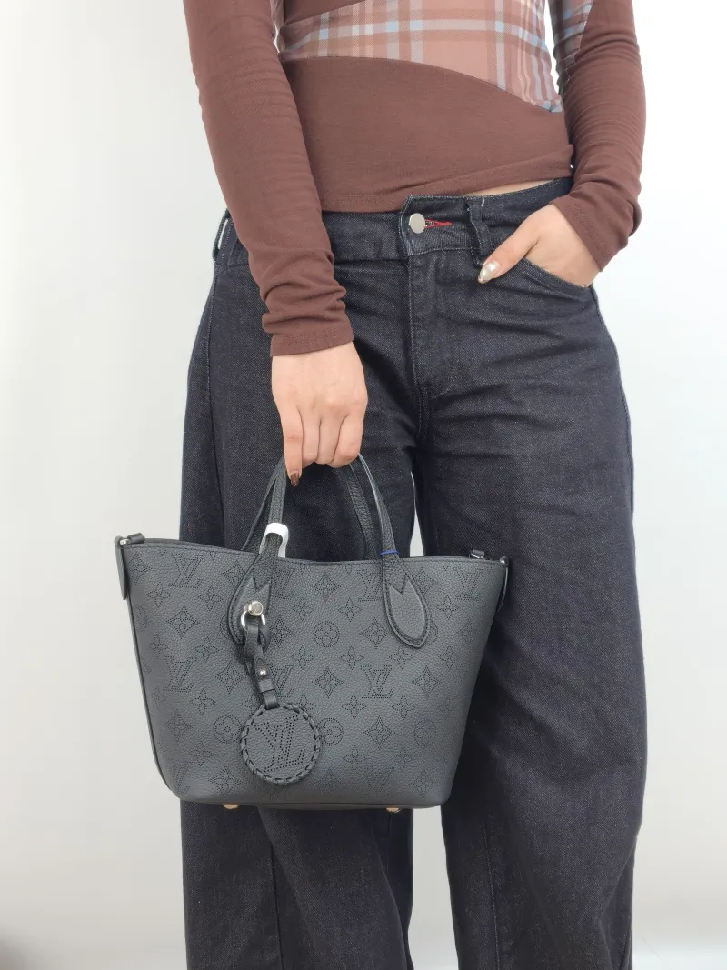Louis Vuitton Crossbody Bag Blossom Top Handle Bag Black Calfskin Small 20 × 12.5 × 20 cm — on-model view 2 of 2