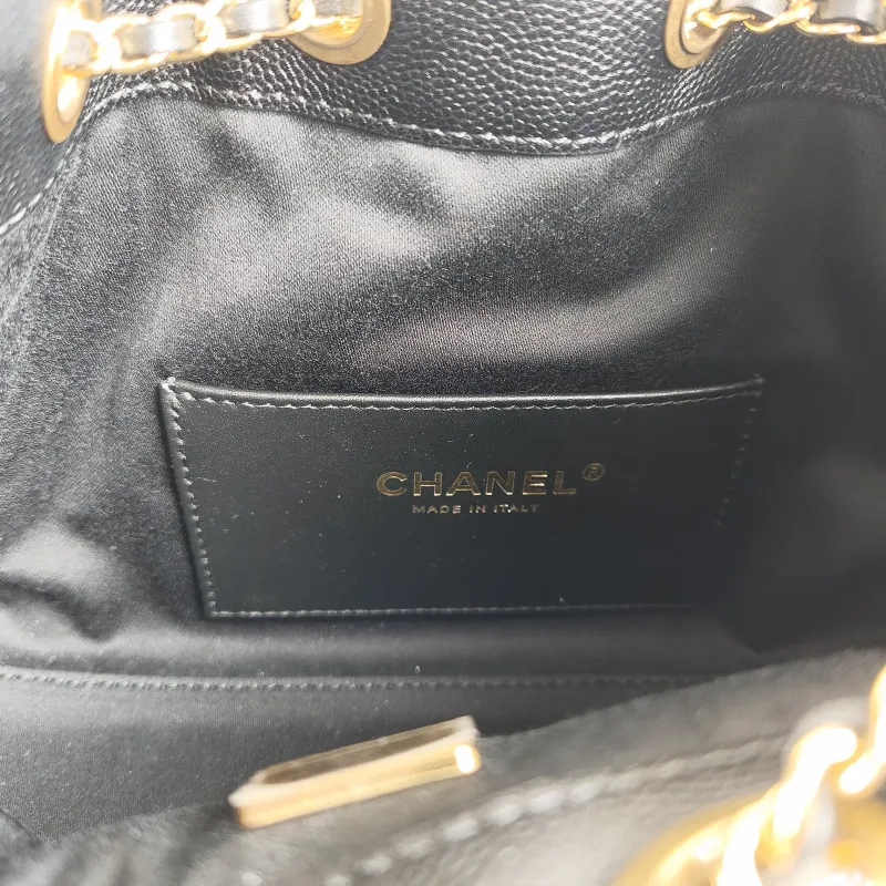 Chanel Shoulder Bag 25Bag Black Grained Calfskin Mini 20 × 12.5 × 22 cm — detail view 3 of 12