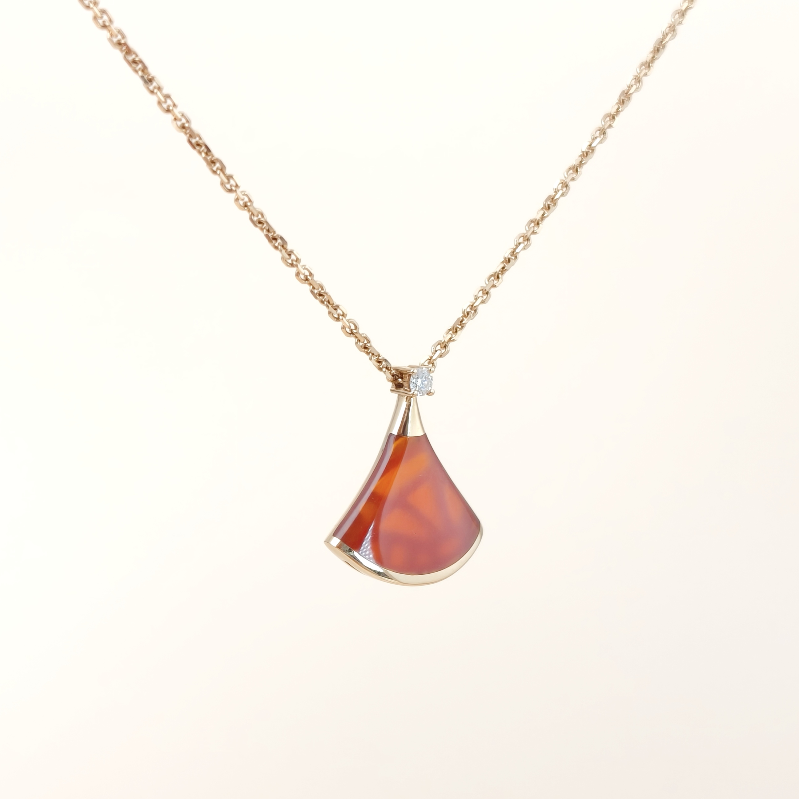 Bvlgari Necklace DIVAS’ DREAM Collection Diamond18KR ose Gold One Size Pendant1.5cm — cover view 7 of 10