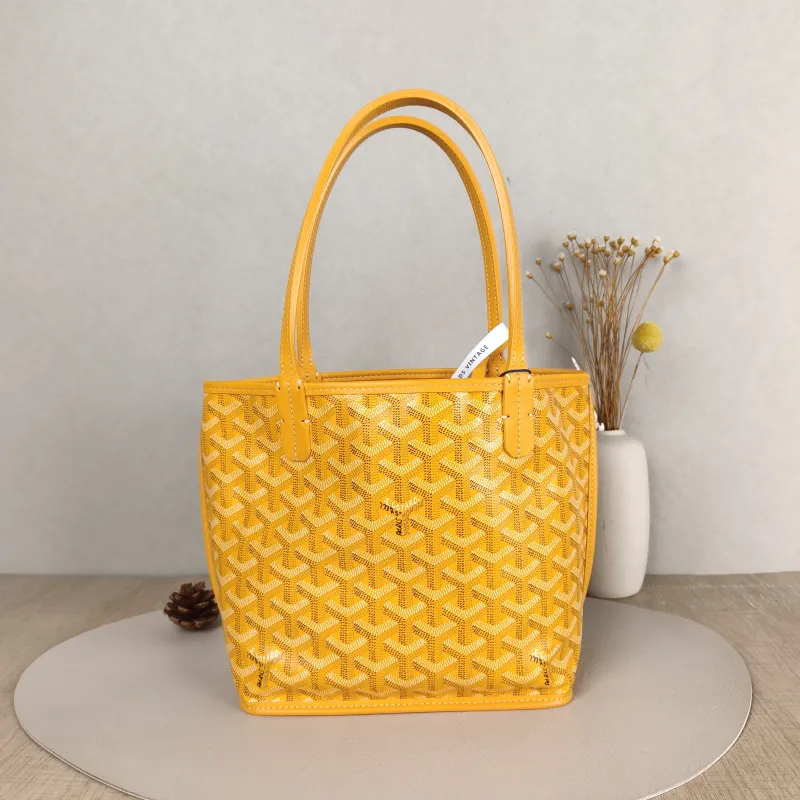 GOYARD Top Handle Bag ANJOU Shopping Tote Yellow PV Cmini19.5 × 9 × 19.5 cm — cover view 2 of 5