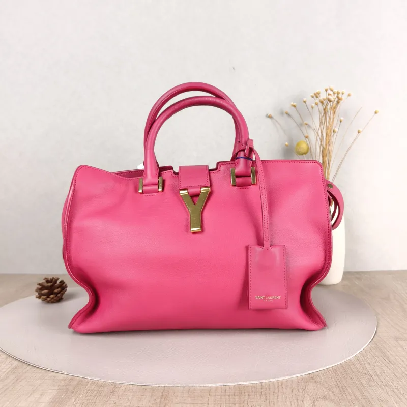 SAINT LAURENT Top Handle Bag Cabas Vintage Red Calfskin One Size30 × 14 × 21 cm