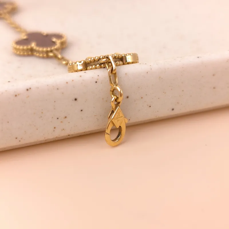 Van Cleef & Arpels Bracelet Alhambra Alhambra Collection Five-Motif Bracelet 18KY ellow Gold Vintage Small19cm — cover view 2 of 8