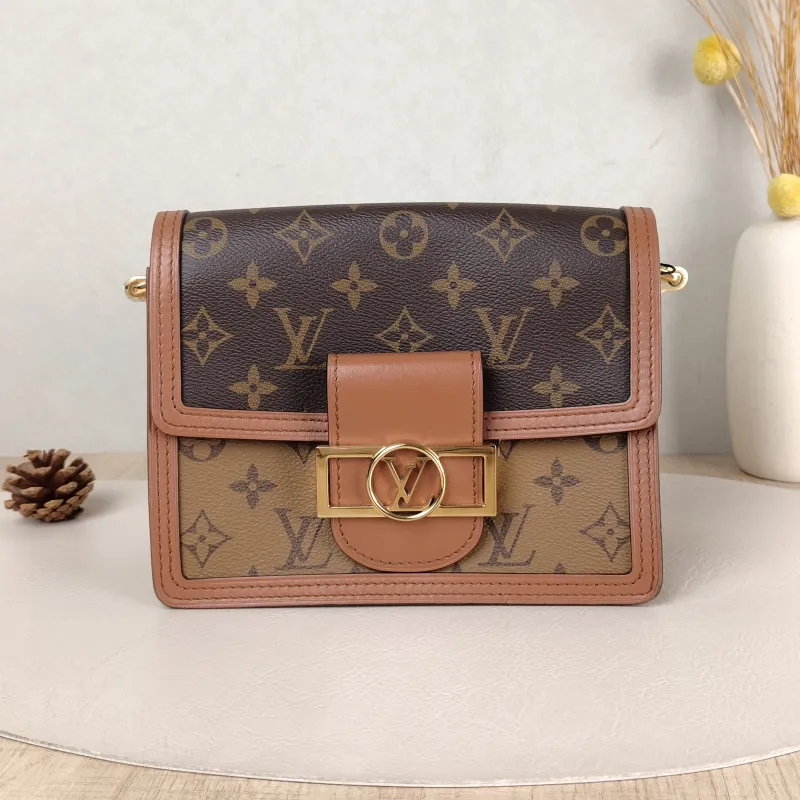 Louis Vuitton Crossbody Bag Dauphine Monogram PVC Mini 20 × 9 × 15 cm