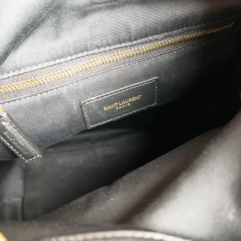 SAINT LAURENT Backpack Joe Backpack Black Lambskin One Size 22 × 15 × 29 cm — detail view 6 of 12
