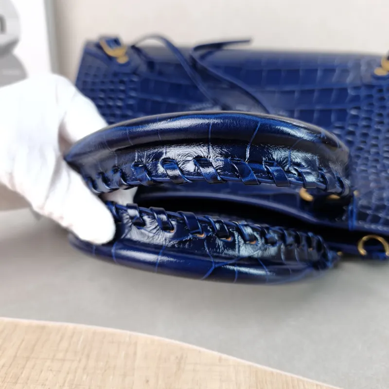 BALENCIAGA Crossbody Bag Neo Classic Blue Calfskin Small 33 × 15.5 × 21 cm — detail view 7 of 13