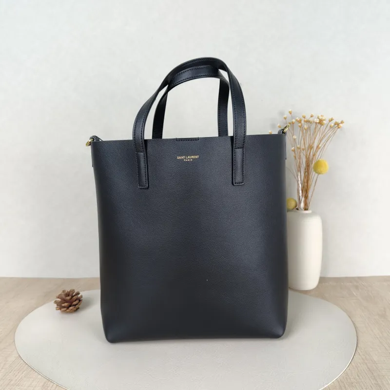 SAINT LAURENT Top Handle Bag SHOPPING Shopping Tote Edition Black Calfskinmini25 × 8 × 28 cm