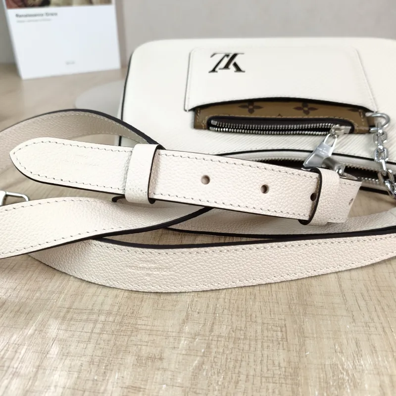 Louis Vuitton Crossbody Bag MARELLE White Epi Embossed Calfskin Small 25 × 8 × 15 cm — detail view 1 of 10