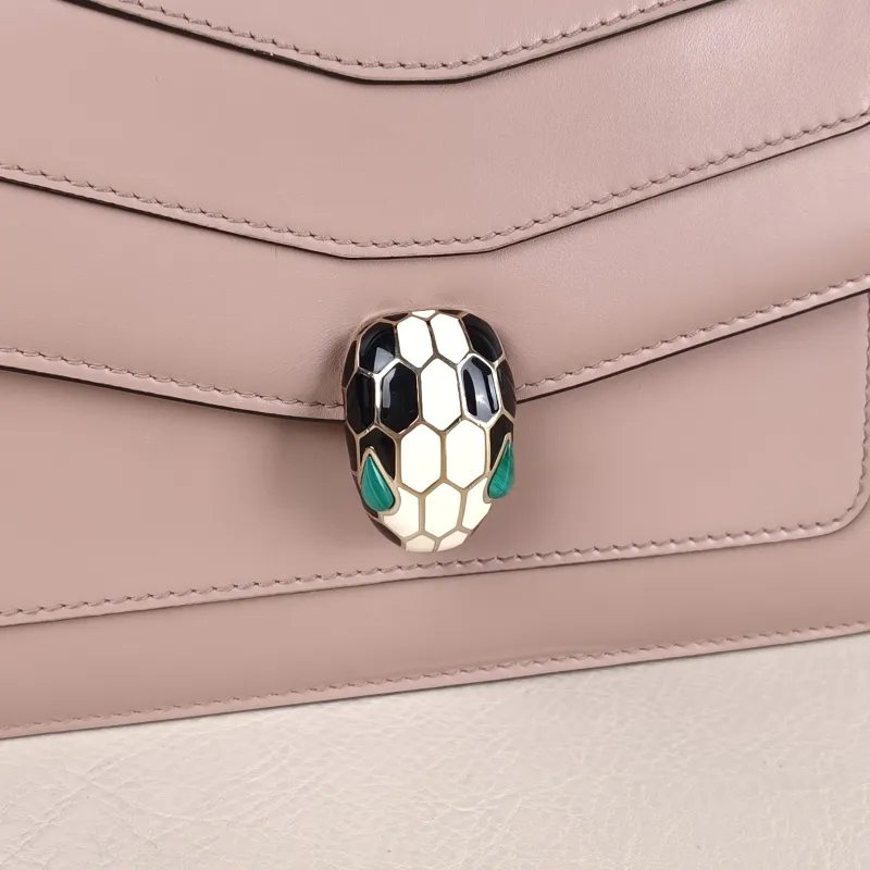 Bvlgari Shoulder Bag Serpenti Forever Collection Crossbody Bag Beige Calfskin One Size 22 × 5 × 14 cm — detail view 9 of 15