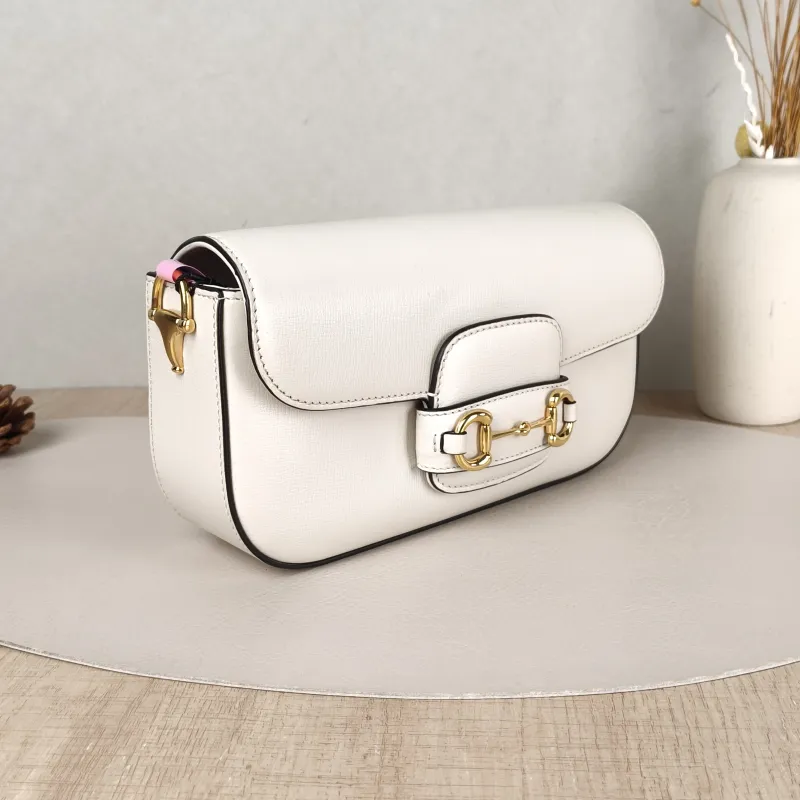 GUCCI Crossbody Bag Horsebit 1955 Horsebit Small White Calfskin Small24 × 5.5 × 13 cm — cover view 4 of 5