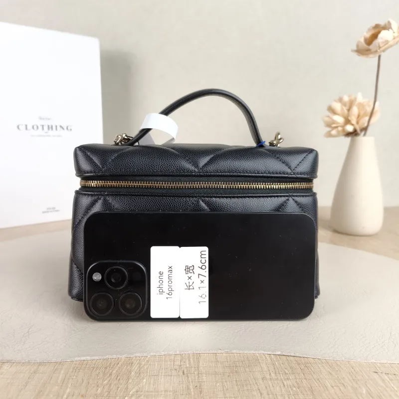 Chanel Crossbody Bag lp Box Bag Top Handle Crossbody Bag Black Calfskin 19.5 × 5 × 12 cm — cover view 5 of 5