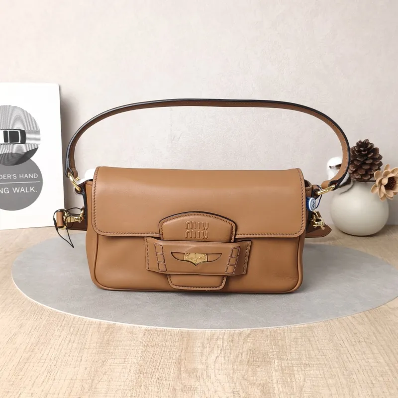Miumiu Shoulder Bag Penny Calfskin One Size23 × 5 × 13.5 cm