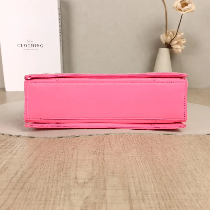 BALENCIAGA Shoulder Bag CRUSH Chain Bag Neon Pink Calfskin Small25 × 8 × 15 cm — cover view 5 of 5