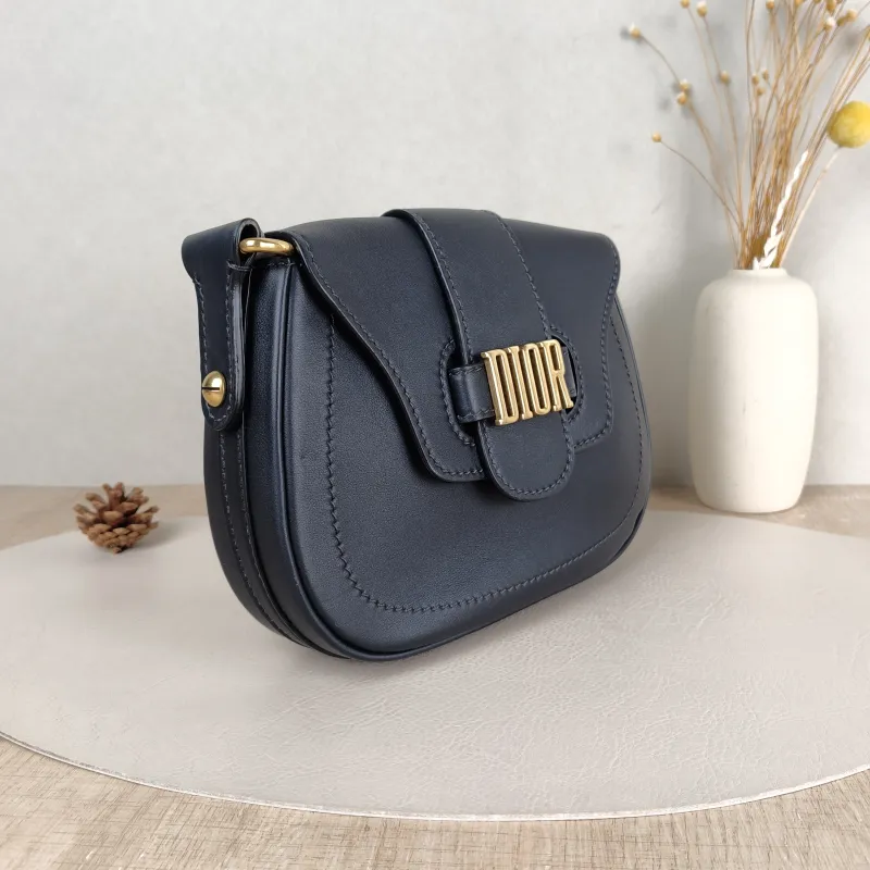 DIOR Crossbody Bag D-Fence Black Calfskin Medium 22.5 × 5 × 17.5 cm — cover view 2 of 5