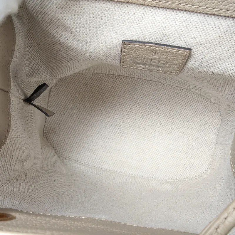 GUCCI Backpack ophidia g Backpack White Monogram PVC Mini 20.5 × 12 × 20 cm — detail view 10 of 12