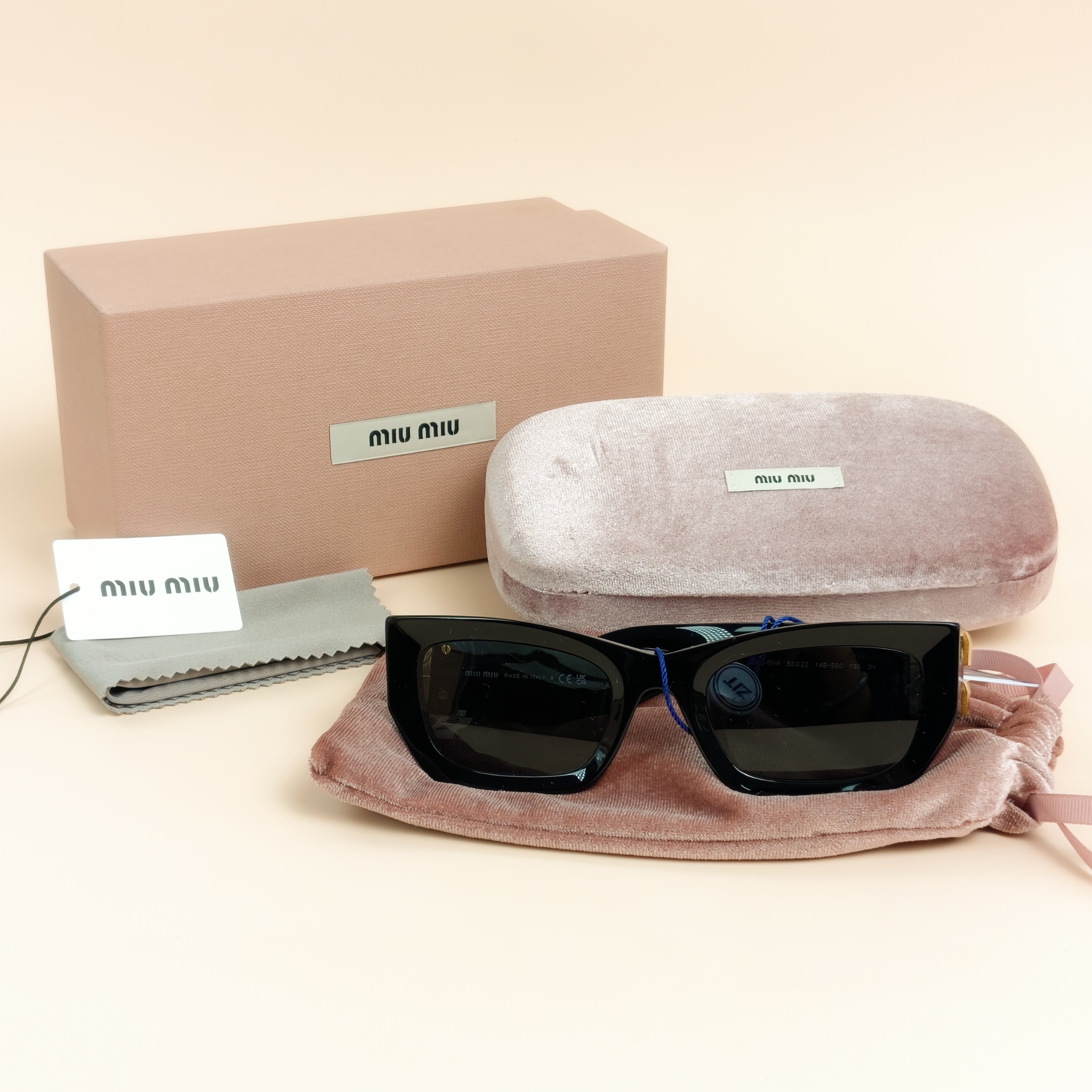 Miumiu Eyewearlogo Black PVC One Size — cover view 8 of 9