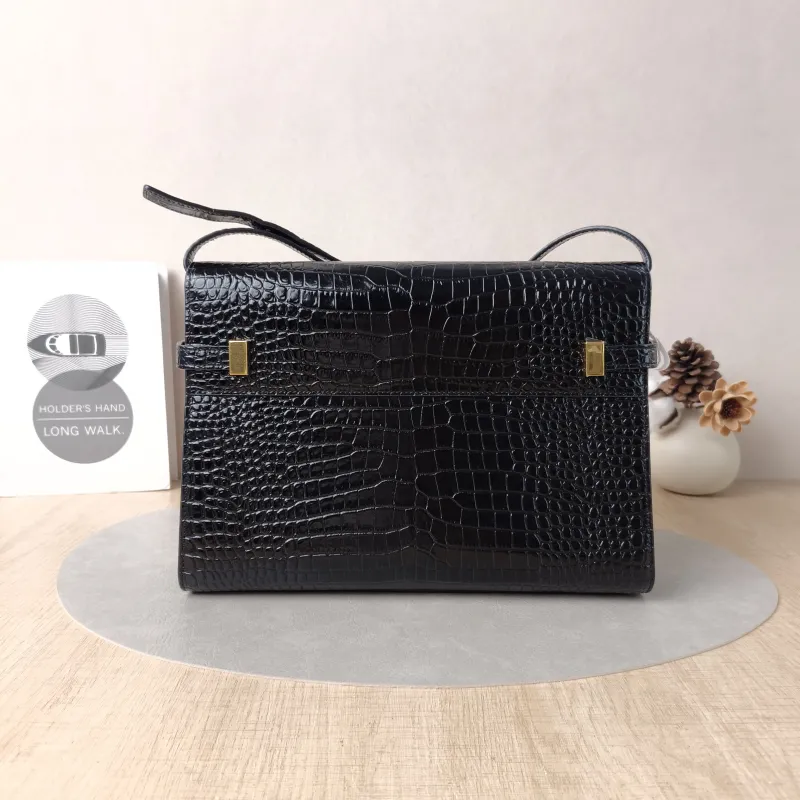 SAINT LAURENT Shoulder Bag MANHATTAN Black Calfskin Medium29 × 7.5 × 20 cm — cover view 5 of 5