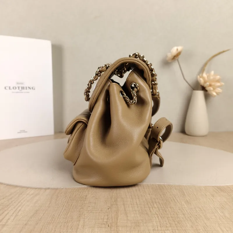 Chanel Backpack Duma Taupe Calfskin Small18 × 12 × 18.5 cm — detail view 13 of 13