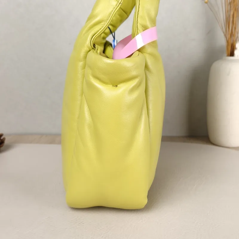 PRADA Top Handle Bag Soft Yellow Lambskin Small 18 × 10 × 15.5 cm — detail view 2 of 12