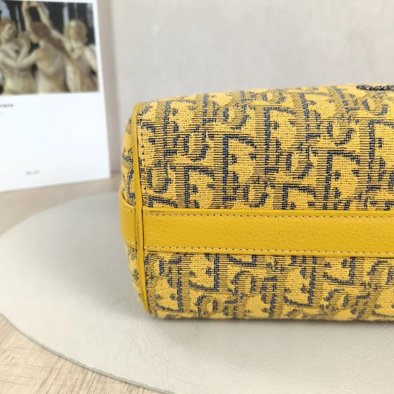 DIOR Crossbody Bag Lingot 22 Shoulder Bag Yellow Canvas One Size 22 × 10.5 × 12.5 cm — detail view 1 of 10