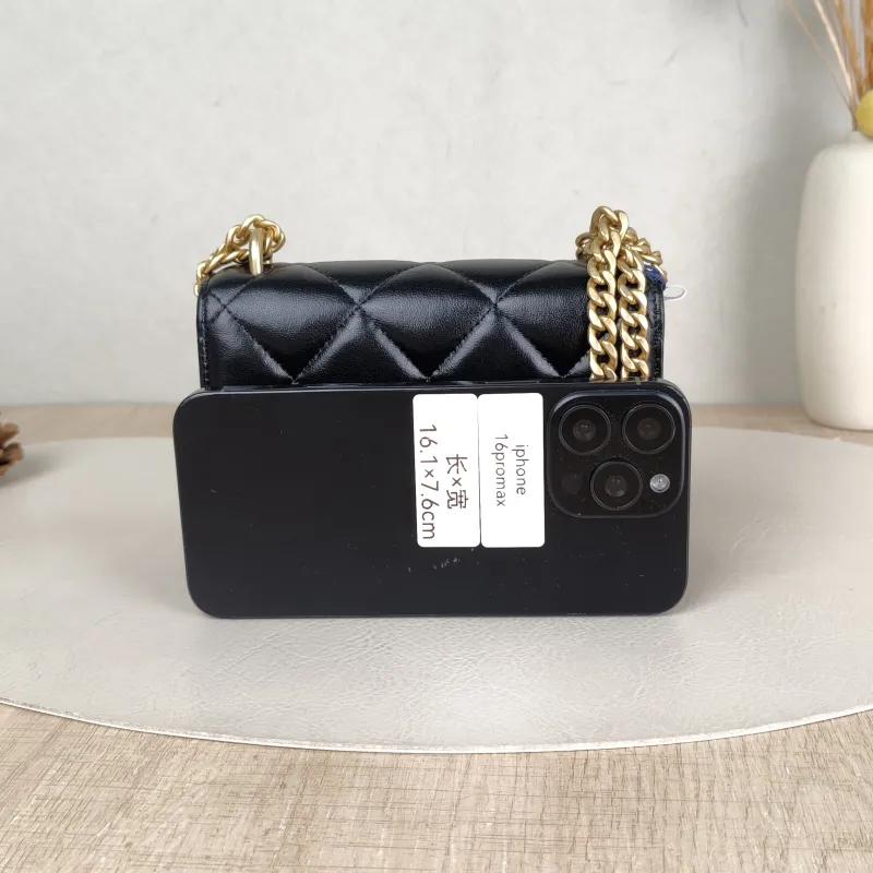 Chanel Crossbody Bag CF WOC Black Lambskin Mini 15 × 5 × 10 cm 31 — cover view 4 of 5