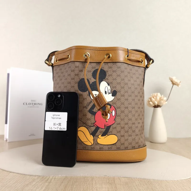 GUCCI &Disney Edition Crossbody Bag Brown PVC One Size24 × 12 × 26 cm — cover view 6 of 6