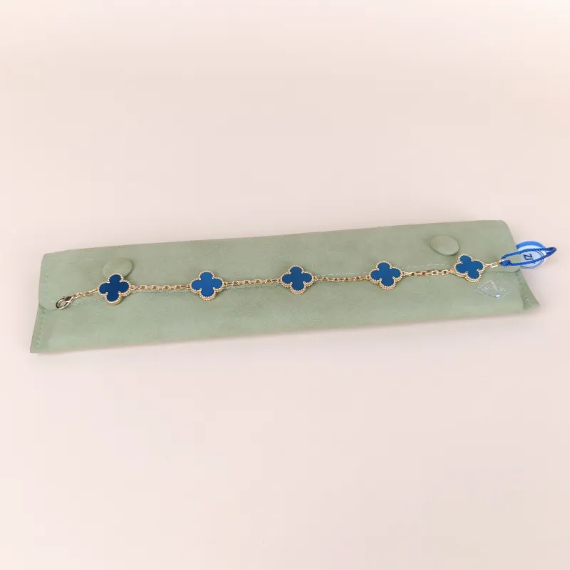 Van Cleef & Arpels Bracelet Alhambra Alhambra Collection Five-Motif Bracelet 18KY ellow Gold Vintage Small 19cm — cover view 8 of 10