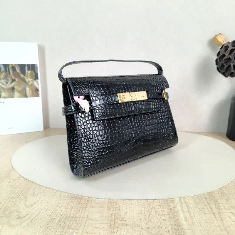 SAINT LAURENT Shoulder Bag MANHATTAN Black Calfskin Small 24 × 17.5 × 6 cm — cover view 2 of 6