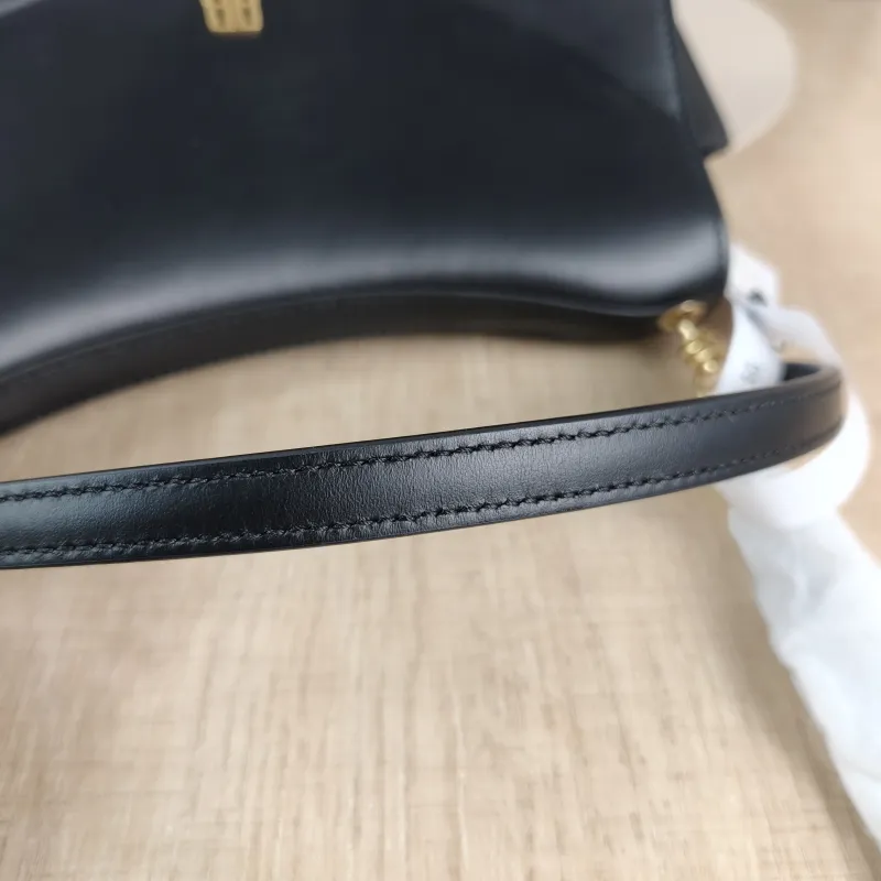 BALENCIAGA Crossbody Bag Top Handle Crossbody Bag Black Calfskin One Size 28 × 12 × 23 cm — detail view 5 of 13