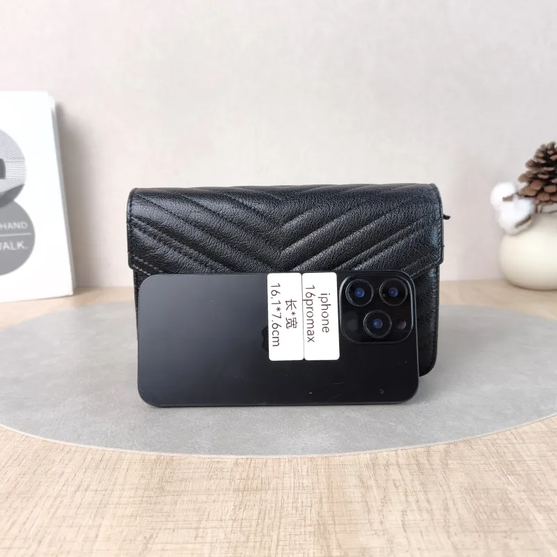 Chanel Crossbody Bag Classic Flap WOC CF WOCWOC Bag Black Calfskinmini19.2 × 3.5 × 12.3 cm — cover view 4 of 6