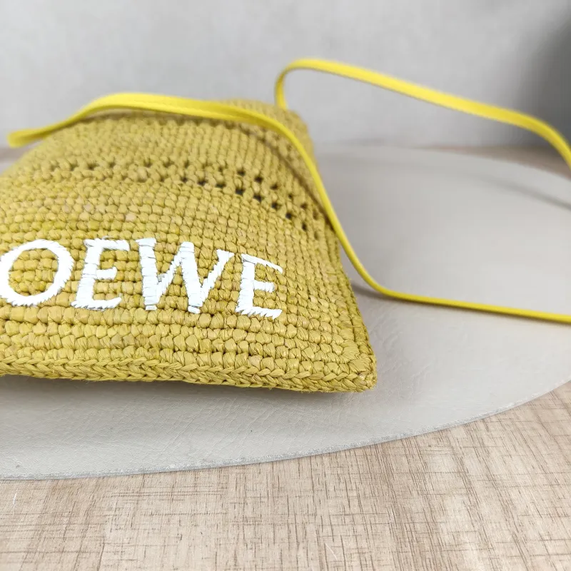 LOEWE Crossbody Bag Crossbody Bag Yellow Woven 15.5*23.5 — detail view 1 of 11