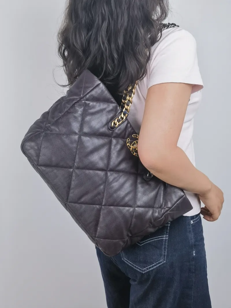 Chanel Shoulder Bag 19 bag Tote Bag Lambskin One Size 33 × 10.5 × 23 cm — on-model view 2 of 2