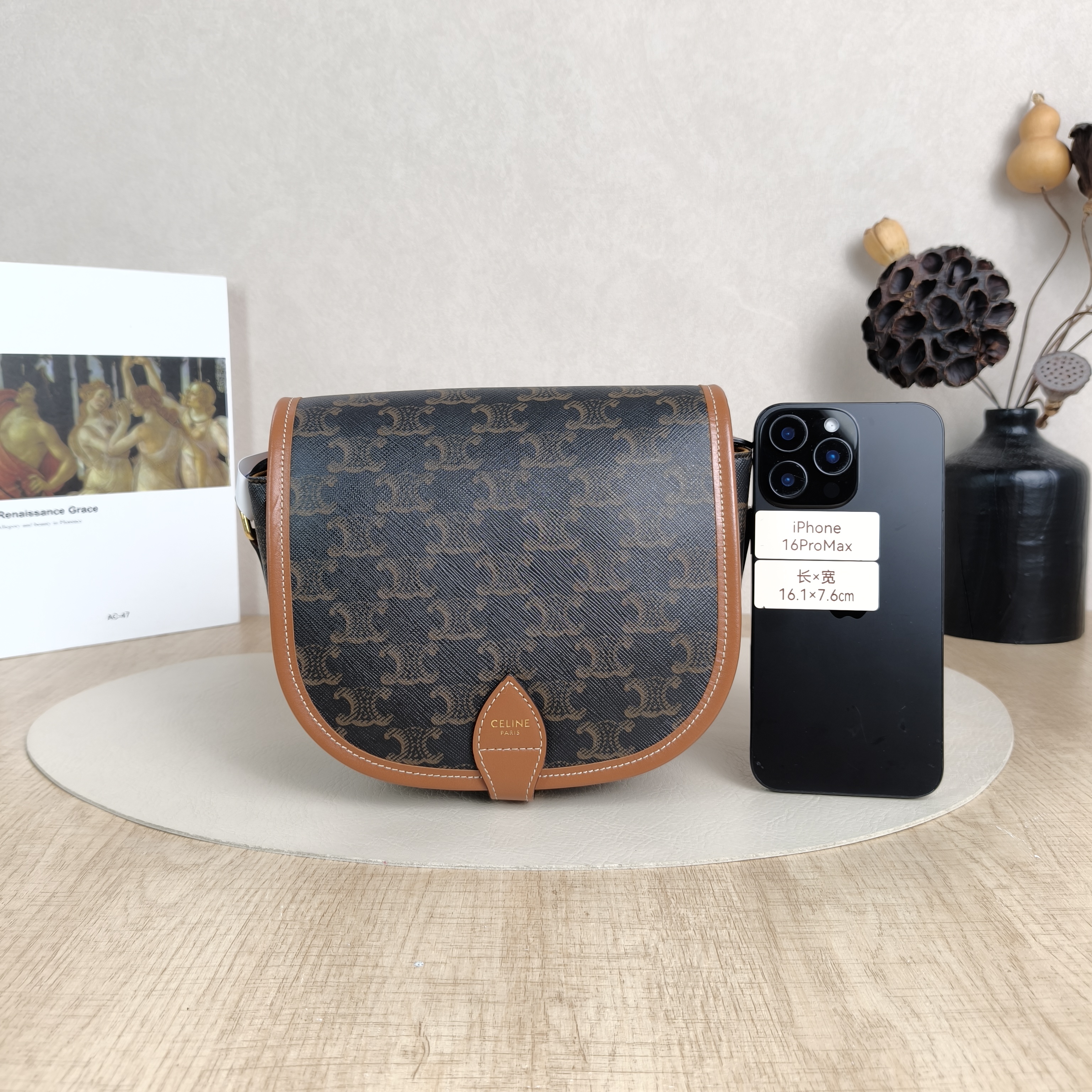 CELINE Crossbody Bag FOLCO Monogram PVC Medium18.5 × 8 × 17 cm — cover view 4 of 5