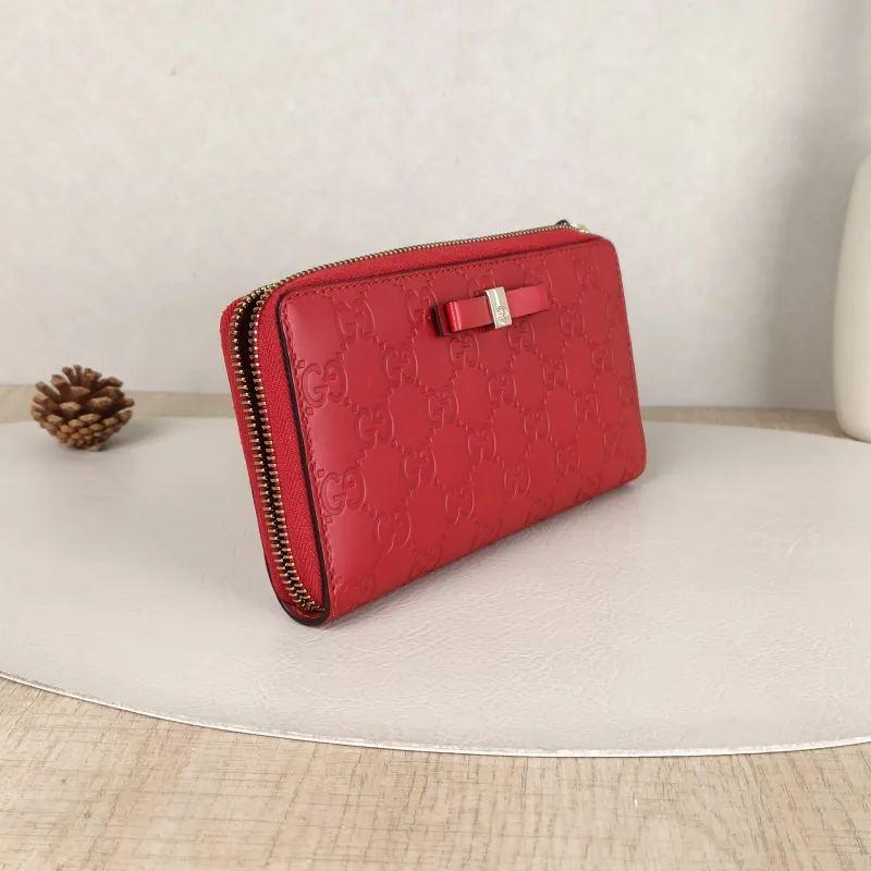 GUCCI Wallet Wallet Red Calfskin19 × 2.5 × 10 cm — cover view 4 of 6
