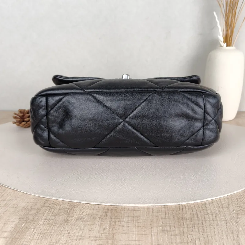 Chanel Crossbody Bag 19Bag Black SL ambskin Small 26 × 9 × 16 cm — cover view 3 of 6