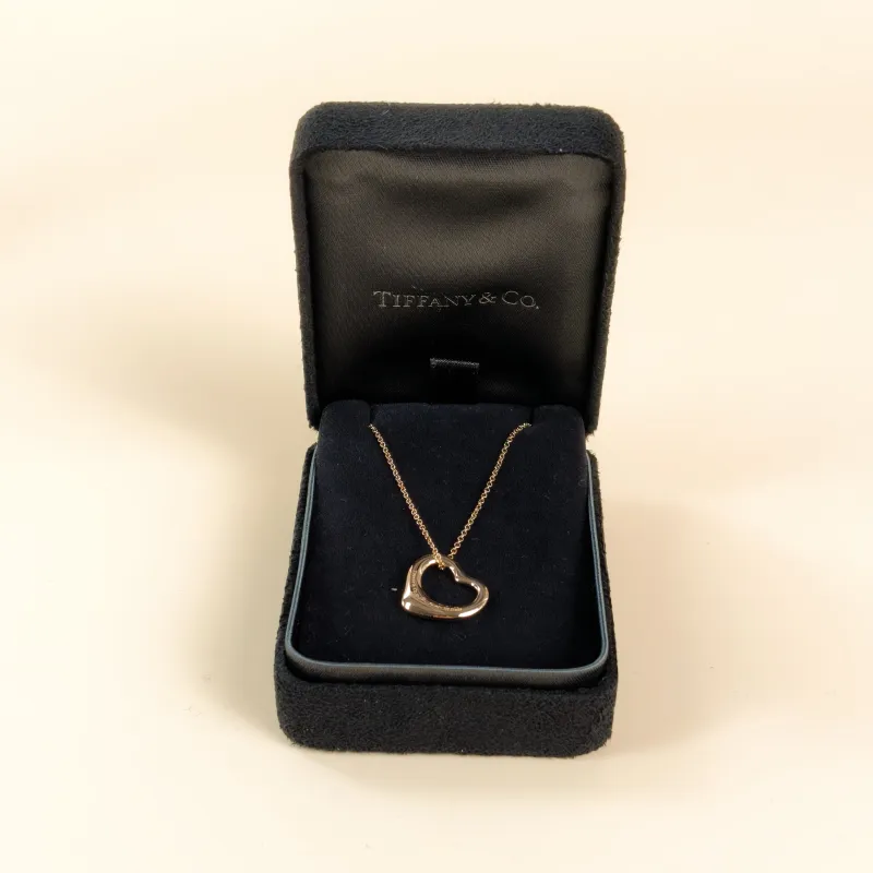 Tiffany&Co. Necklace Elsa Peretti Collection Open Heart Necklace Gold 18k One Size 45cm โ cover view 8 of 9