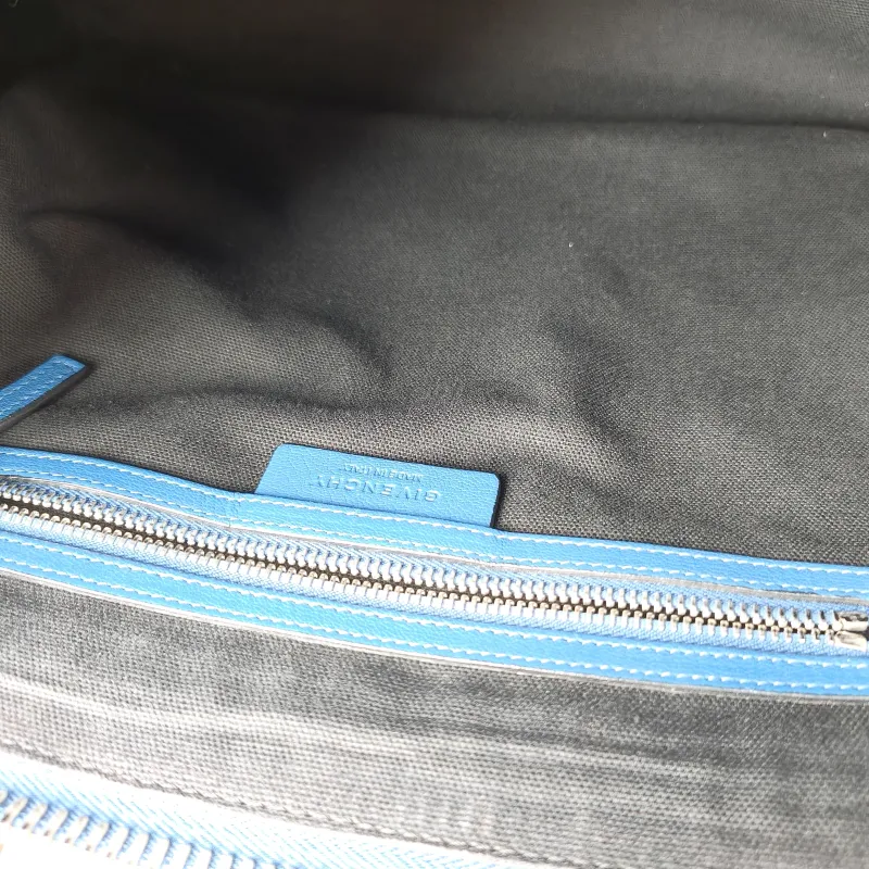 GIVENCHY Top Handle Bag tote Blue Grey Calfskin 33.5 × 18 × 28 cm — detail view 2 of 12