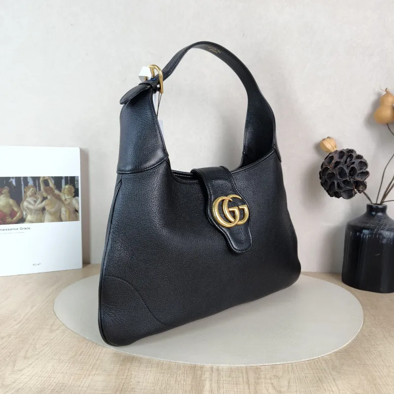GUCCI Shoulder Bag Aphrodite Hobo Black Calfskin Medium 39 × 2 × 38 cm — cover view 5 of 5
