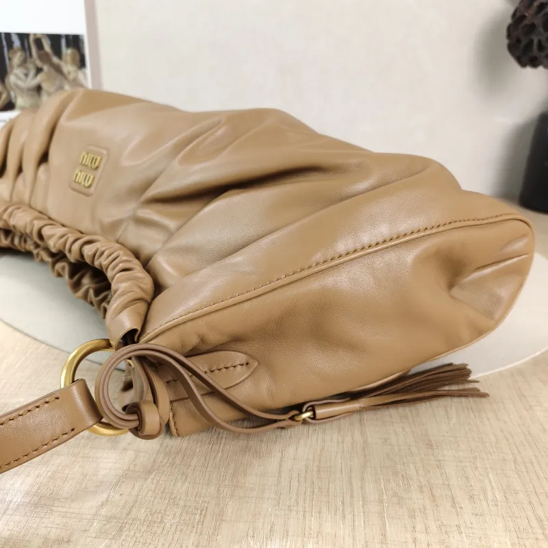 Miumiu Shoulder Bag Joie Shoulder Bag Caramel Lambskin One Size 52 × 10 × 23 cm — detail view 1 of 10