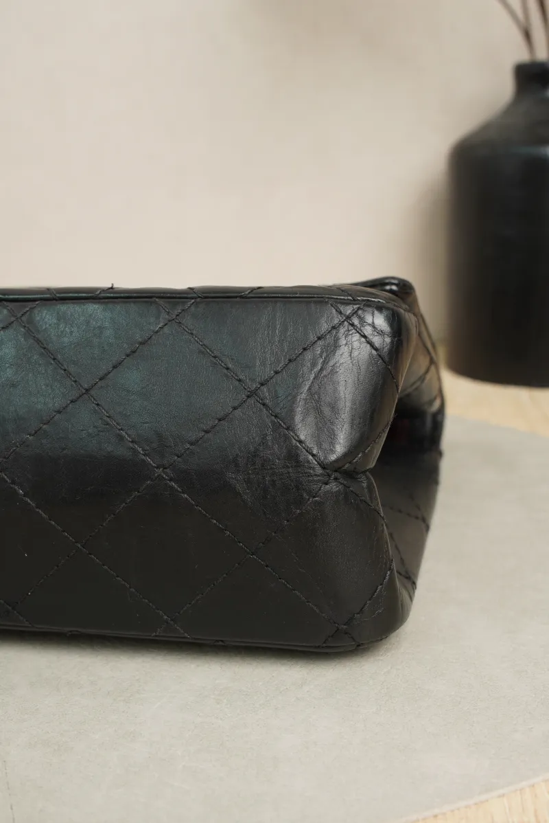 Chanel 2.55 Conditioned Medium Black with Gold-Tone Hardware Calfskin15 · Authenticity Card · 28 × 7.5 × 19.5 cm — detail view 8 of 20