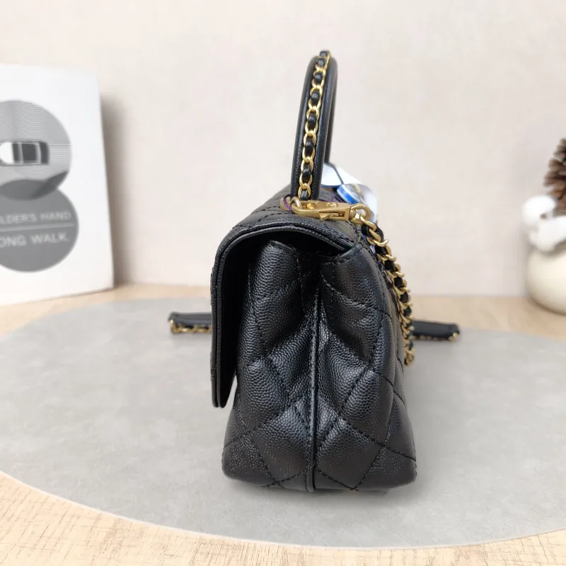 Chanel Crossbody Bag Edition coco handle Black Grained Calfskinmini19 × 9 × 13 cm — detail view 13 of 18