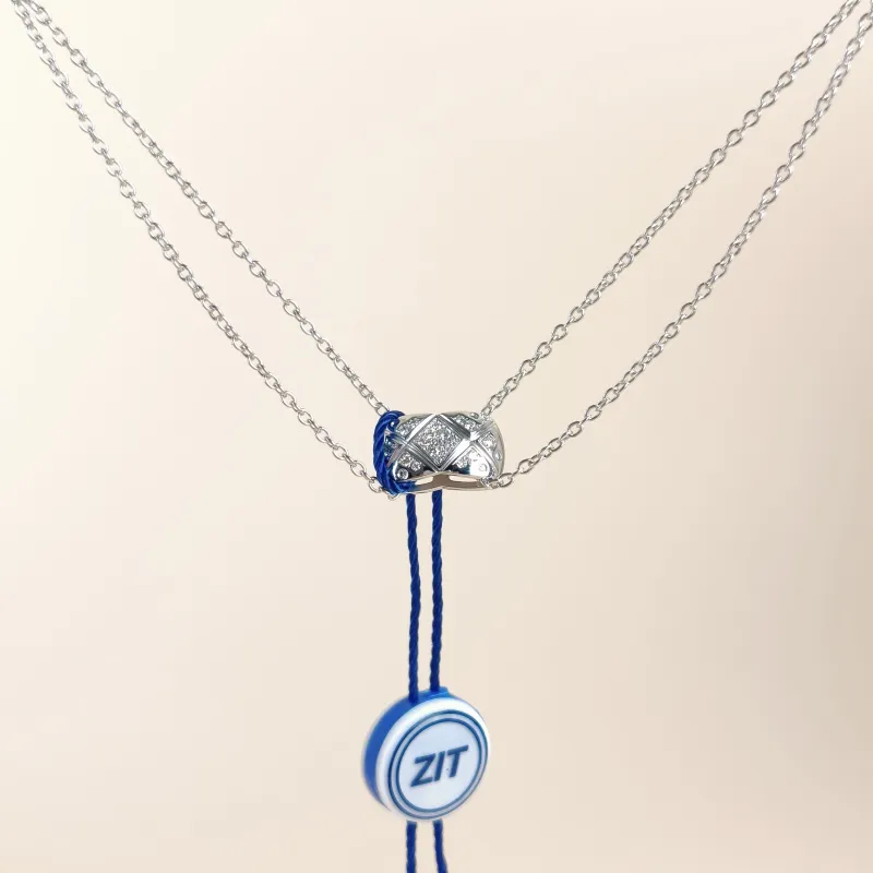 Chanel Necklace COCO CRUSH White Gold18KW hite Gold Diamond One Size39cm