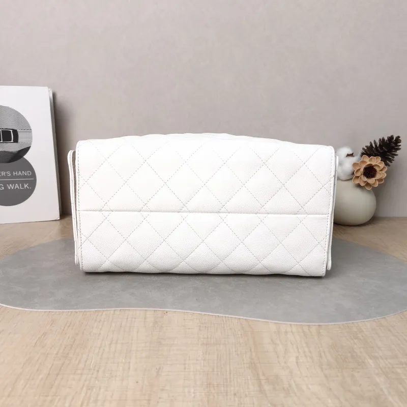 Chanel Shoulder Bag 25Bag White Grained Calfskin Small 26 × 14 × 30 cm — cover view 3 of 5