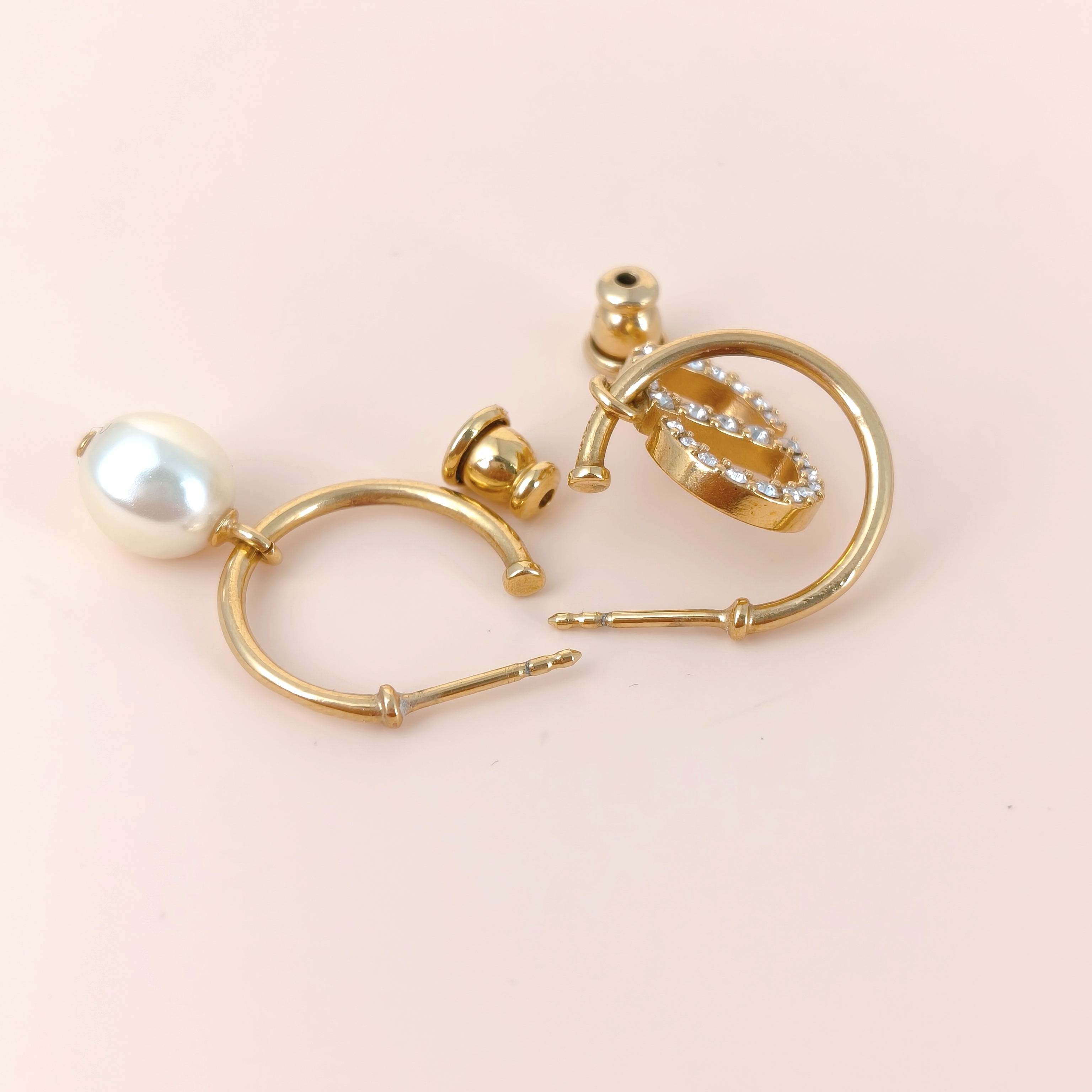 DIOR Earrings CD Pearl Earrings Gold — cover view 3 of 8