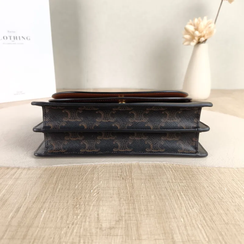 CELINE Crossbody Bag TRIOMPHE Clutchwoc Monogram PVC 20 × 6 × 12 cm — cover view 3 of 5
