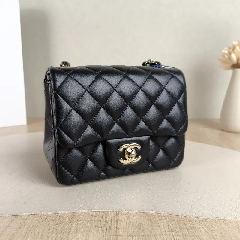 Chanel Crossbody Bag Classic Flap Mini CF Mini Black SL ambskin Mini 17 × 8 × 13.5 cm — cover view 5 of 6