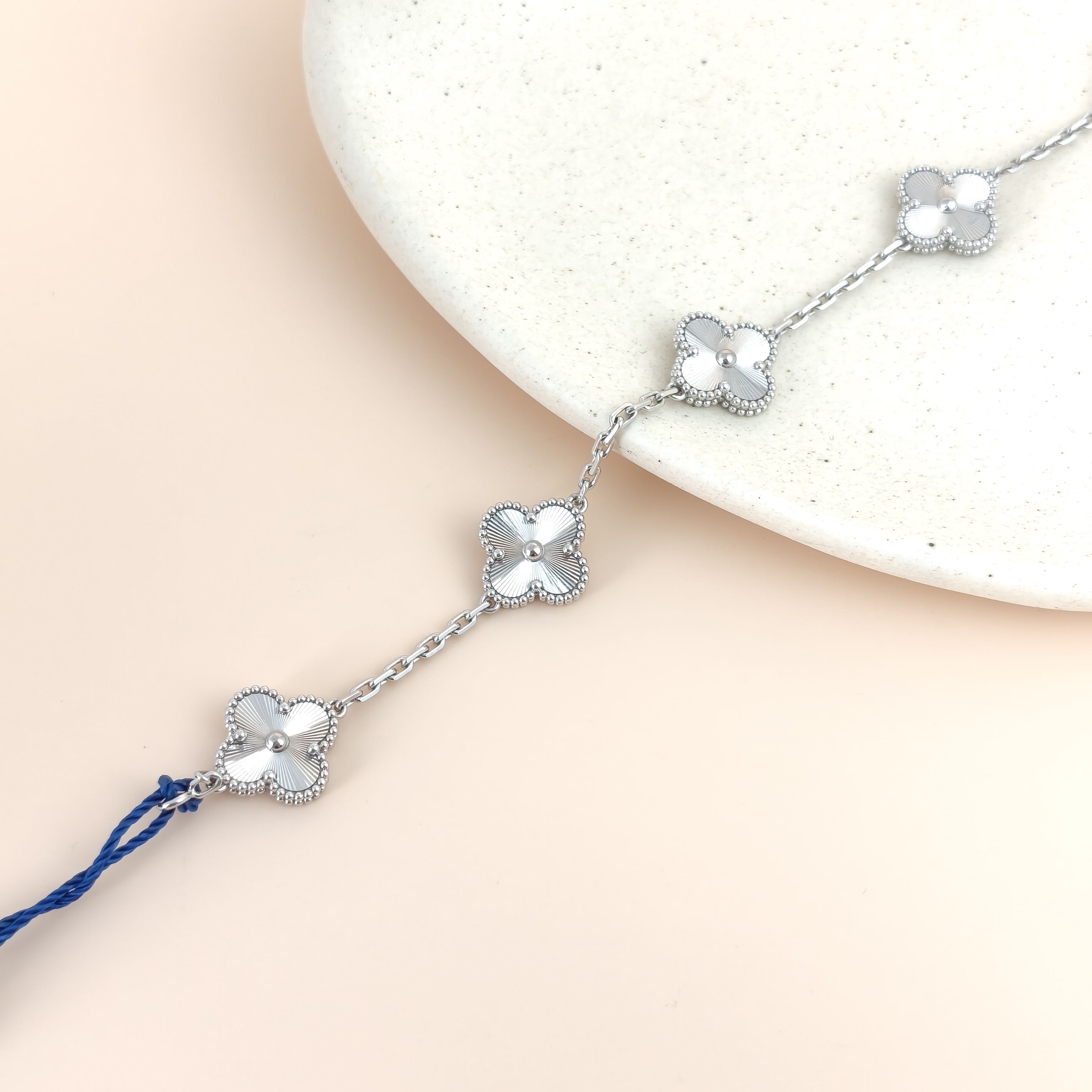 Van Cleef & Arpels Bracelet Alhambra Alhambra Collection Five-Motif Bracelet Silver18KW hite Gold Vintage Small1.5 × 1.5 × 19 cm — cover view 5 of 9
