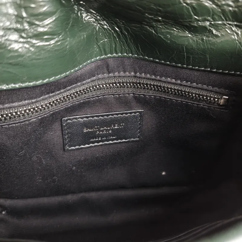 SAINT LAURENT Crossbody Bag Niki Chain Bagwoc Green Calfskin Mini 19 × 5 × 16 cm — detail view 8 of 12