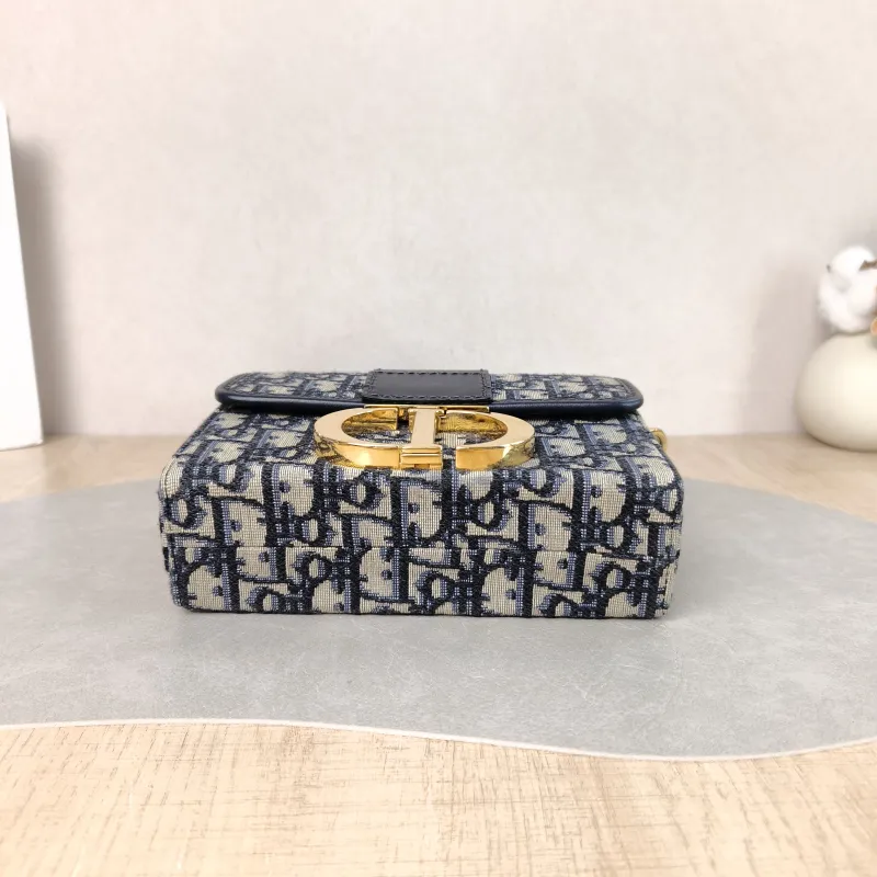 DIOR Crossbody Bag 30Montaigne 30 Box Box Blue Canvas Mini 17.5 × 5 × 11.5 cm — cover view 5 of 5