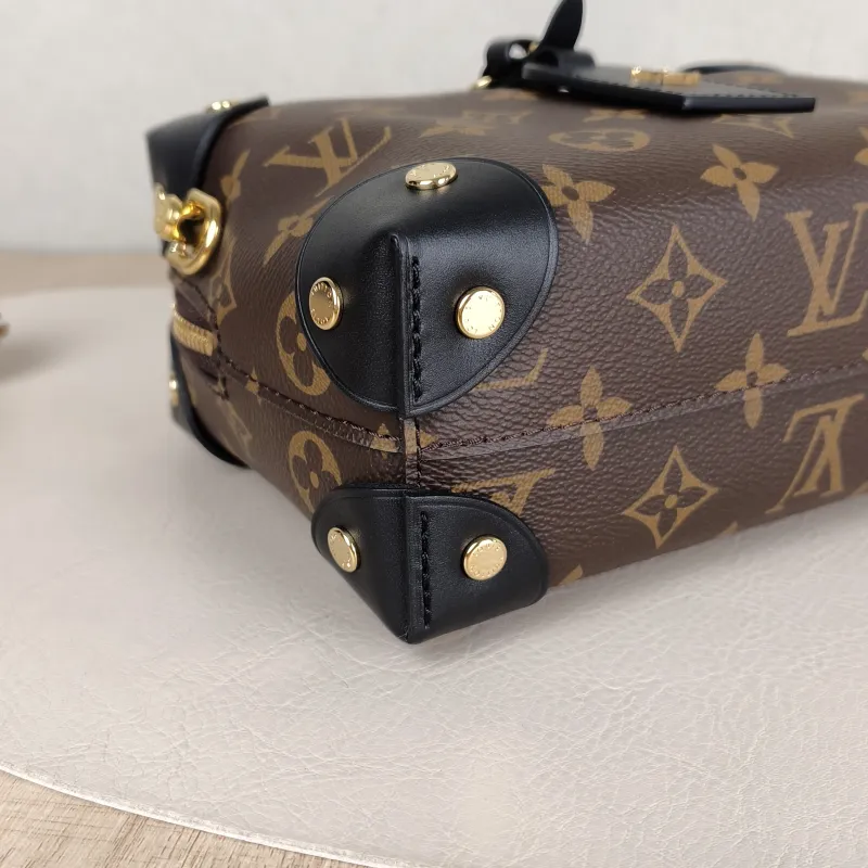 Louis Vuitton Crossbody Bag Petite Malle Souple Box Black PVC One Size 20 × 7.5 × 14 cm — detail view 4 of 13